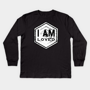 I AM Loved - Affirmation - White Kids Long Sleeve T-Shirt